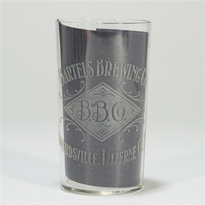 Bartels Brewing Pre-prohibition Etched Glass