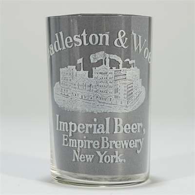 Beadleston Woerz Imperial Beer Factory Scene Etched Glass
