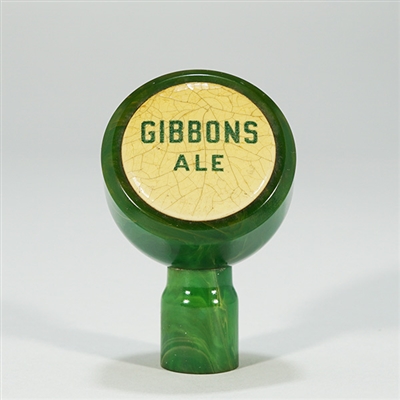 Gibbons Ale ALL GREEN BAKELITE Knob UNLISTED