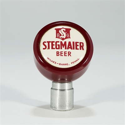 Stegmaier Beer DARK RED Ball Knob Chrome Stem LIKE 1666