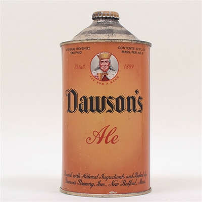 Dawsons Ale 32 oz Quart Cone Top OUTSTANDING 206-13