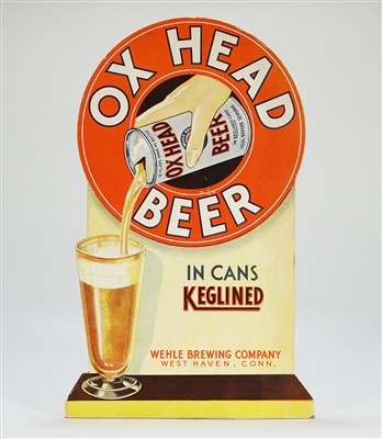 Ox Head Beer Instructional Can Diecut Sign