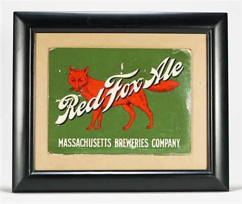 Red Fox Ale PRE-PROHIBITION Celluloid TOC Sign