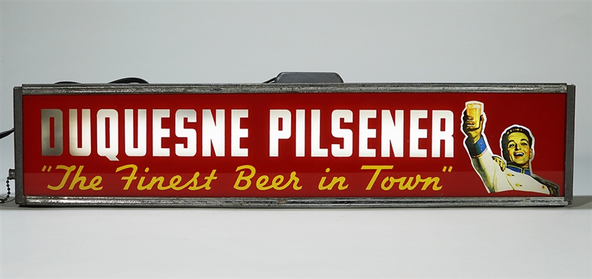 Duquesne Pilsener Finest Beer In Town Illuminated Sign