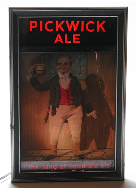 Pickwick Ale Mr. Pickwick DEPTH-O-GRAM Illuminated Sign
