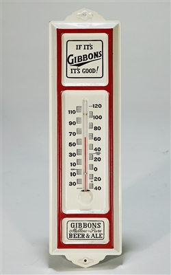 Gibbons Mellow Pure Beer Ale Advertising Thermometer