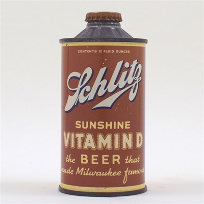 Schlitz Vitamin D Beer FBIR Cone Top 183-15
