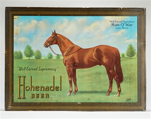 Hohenadel Beer Man O War Super Horse Rusk TOC Sign