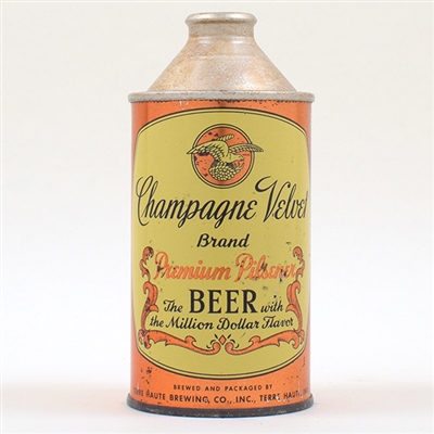 Champagne Velvet Beer 1954 Cone Top L157-8