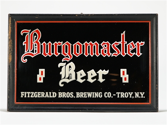 Burgomaster Beer Fitzgerald Bros Tin Sign