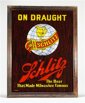 Schlitz On Draught RED YELLOW ROG Sign