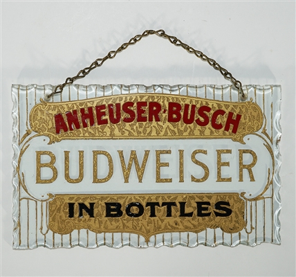 Anheuser-Busch Budweiser In Bottles Pre-prohibition Sign 