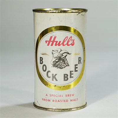 Hulls Bock Beer SCARCE WHITE Can 84-27