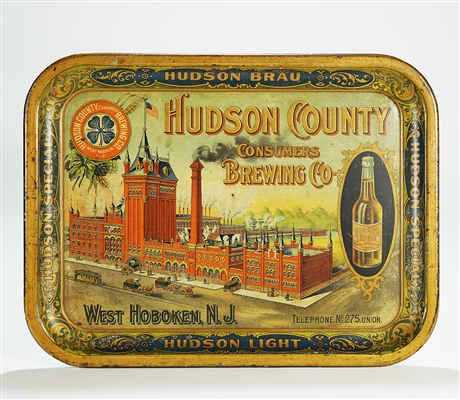 Hudson County Consumers Brewing Factory Scene Tray