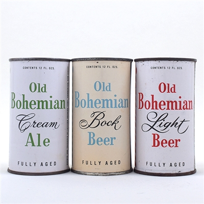 Old Bohemian Lot of 3 Flats Ale Bock Beer