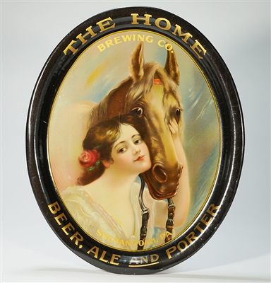 Home Brewing Lady Horse Pre-prohibition Tray