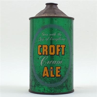 Croft Cream Ale Quart Cone WIDE OVAL 206-6