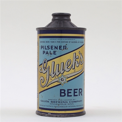 Glueks Beer FBIR Cone CMT 4 PERCENT 165-4