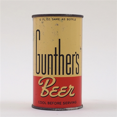 Gunthers Beer Opening Instruction Flat 78-18
