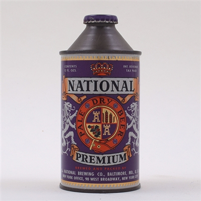 National Premium Beer Cone Top 175-2