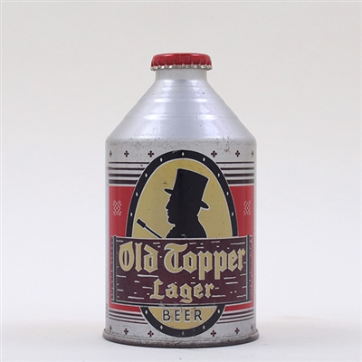 Old Topper Lager Crowntainer BLACK TEXT 198-2