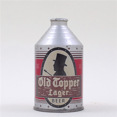 Old Topper Lager Crowntainer BROWN TEXT 198-2