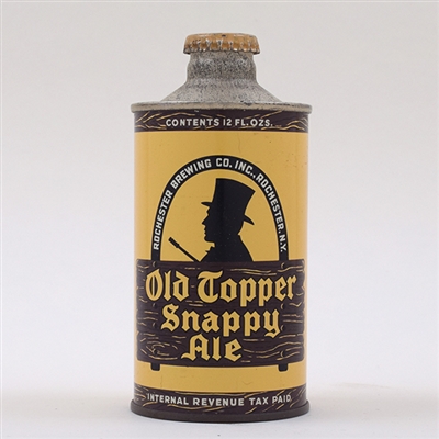 Old Topper Snappy Ale Cone WHITE TEXT 178-6