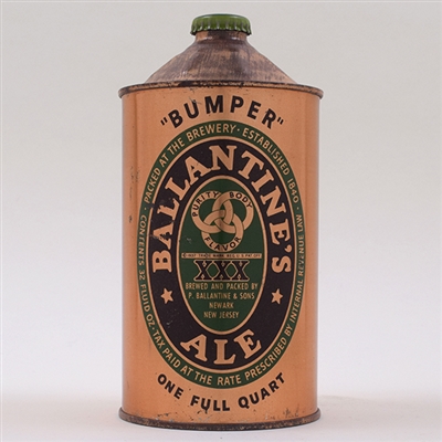 Ballantines Ale 1840-1940 Quart Cone 202-8