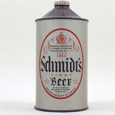 Schmidts Beer IRTP Quart Cone Top 219-4