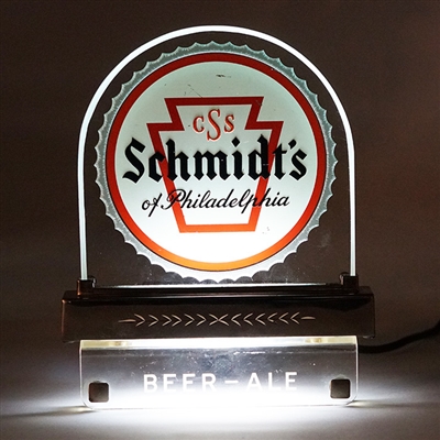 Schmidts Of Philadelphia Beer CROWN Cash Register POS Illuminated Sign