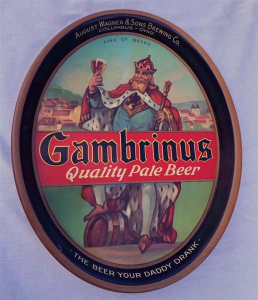 NABA LOT- King Gambrinus Tray August Wagner Brewing