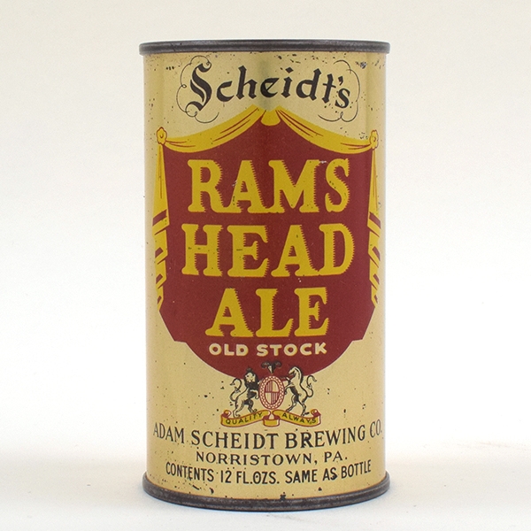 Rams Head Ale Opening Instruction Flat Top 118-33