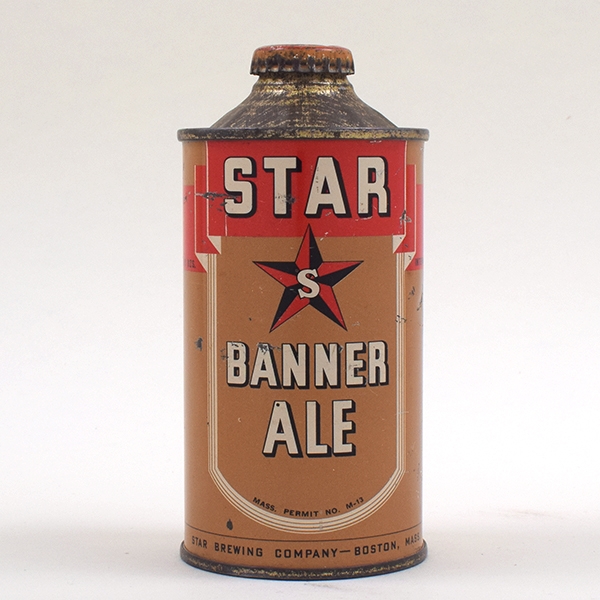 Star Banner Ale Cone Top 186-6 RARE INDOOR EXAMPLE
