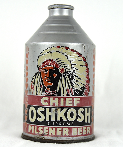 NABA LOT- Chief Oshkosh Supreme Pilsener Beer Crowntainer