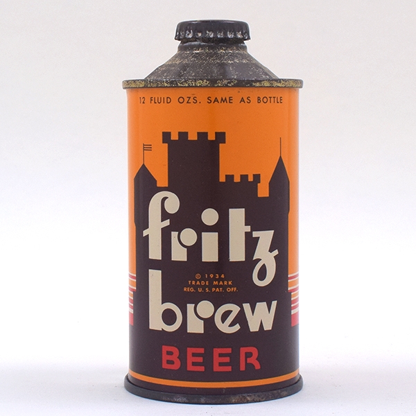 Fritz Brew Beer Cone Top WITH ALC STATEMENT UNLISTED