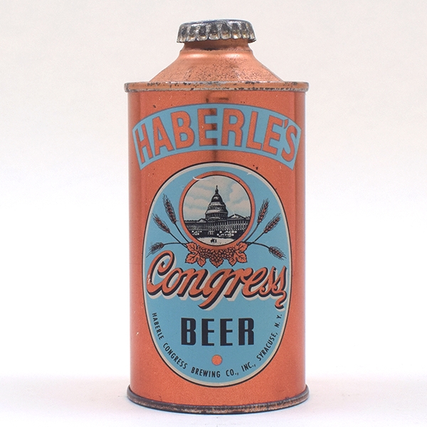 Haberles Congress Beer Cone Top UNLISTED RARE