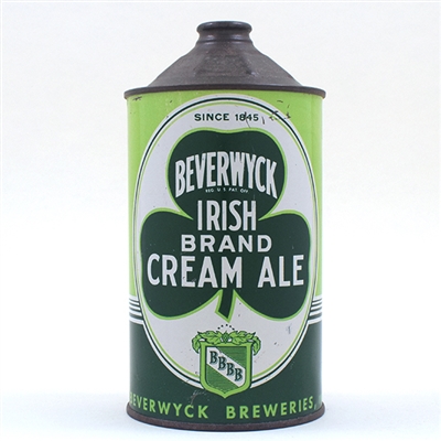 Beverwyck Irish Brand Cream Ale Quart Cone Top 203-4
