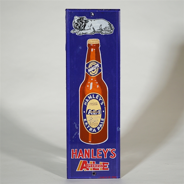 Hanleys Peerless Ale ROG Doorpush Sign -RARE-