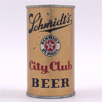 Schmidts City Club Beer Opening Instruction Flat Top 130-1