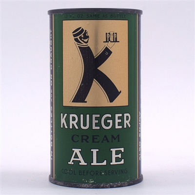 Krueger Ale Opening Instruction Flat Top SMOOTH SEAM 89-27