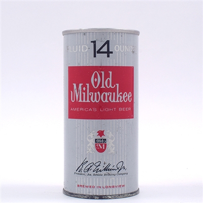 Old Milwaukee Beer 14 OZ Pull Tab LONGVIEW 159-5