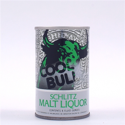 Schlitz Malt Liquor COOL BULL 8 OZ Test Pull Tab 225-2
