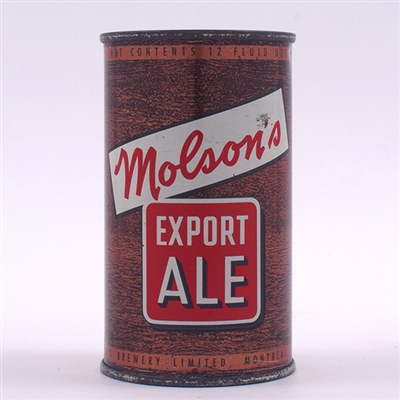 Molsons Export Ale Canadian Flat Top TOUGH CLEAN