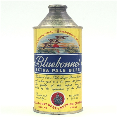 Bluebonnet Beer Cone Top EXQUISITE NON-IRTP 153-32