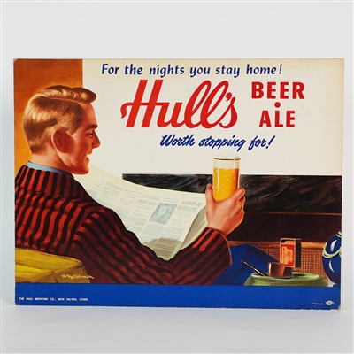Hulls Beer Ale Nights Stay Home Sign