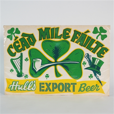 Hulls Export Beer Cead Mile Failte Luck Irish Sign