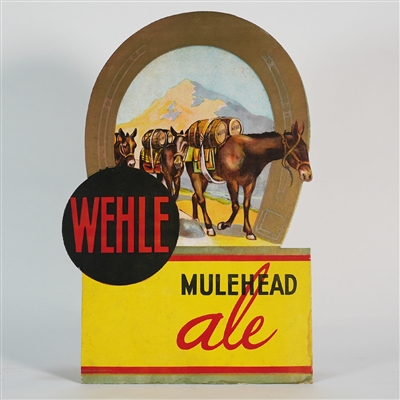 Wehle Mule Head Ale Sign RARE