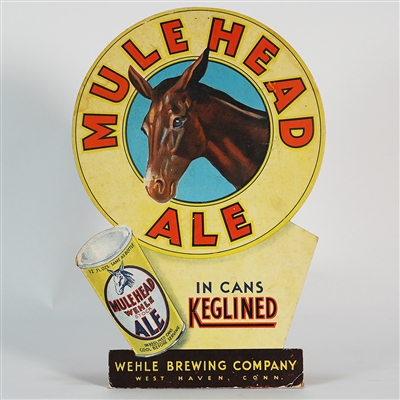 Wehle Mule Head Ale In Cans Keglined Sign