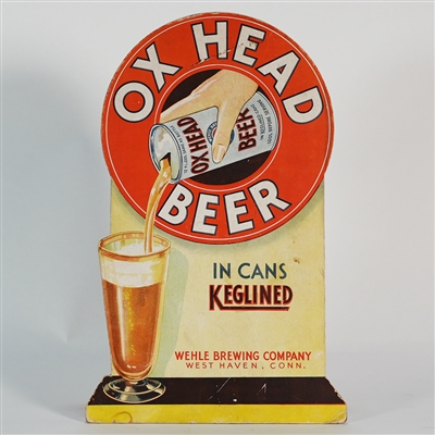 Wehle Ox Head Beer In Cans Keglined Sign