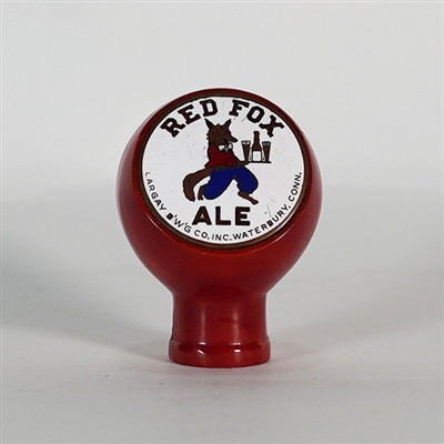 Red Fox Ale Red Marbleized Bakelite Ball Tap Knob
